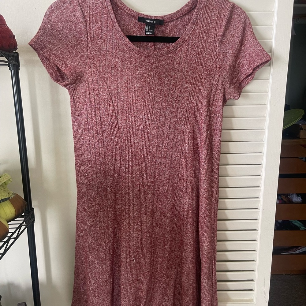 T-shirt dress, red, size medium
